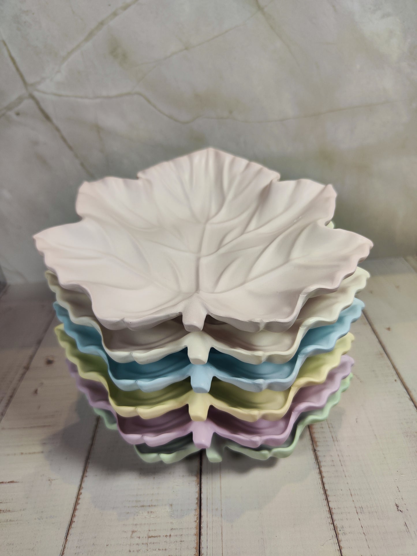 Pastel Leaf Trinket Tray