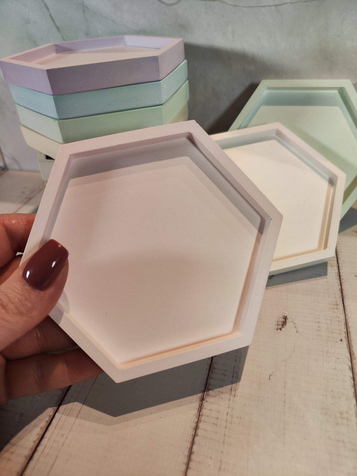 Pastel Hexagon Tray / Coaster