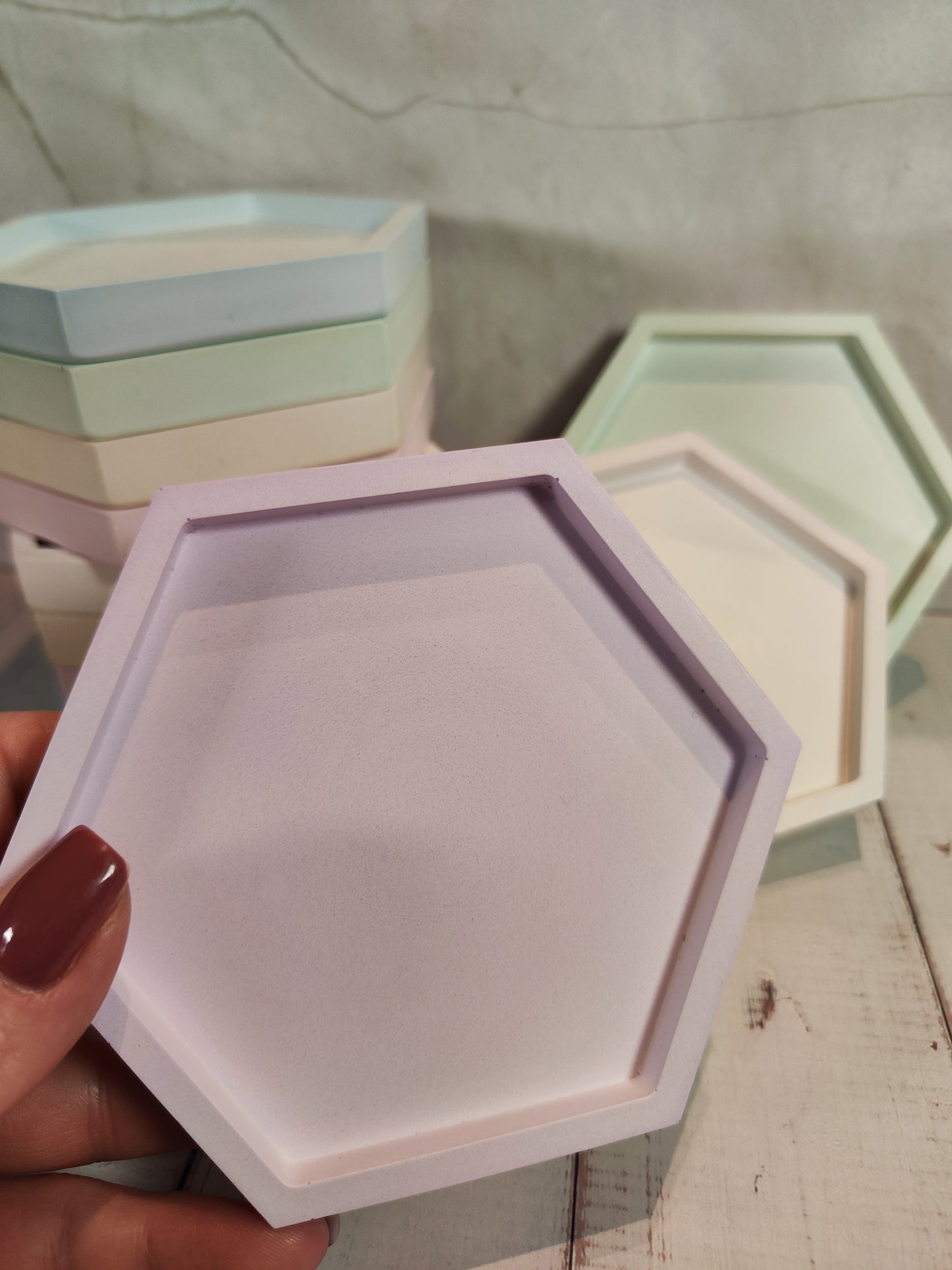 Pastel Hexagon Tray / Coaster