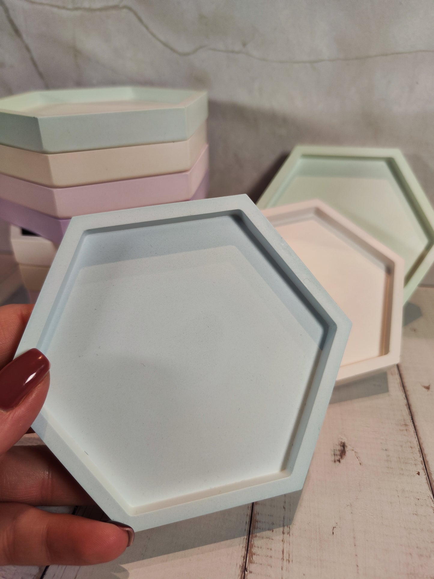 Pastel Hexagon Tray / Coaster