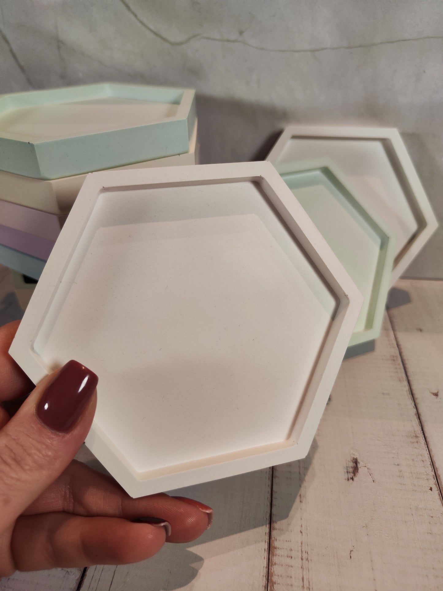 Pastel Hexagon Tray / Coaster