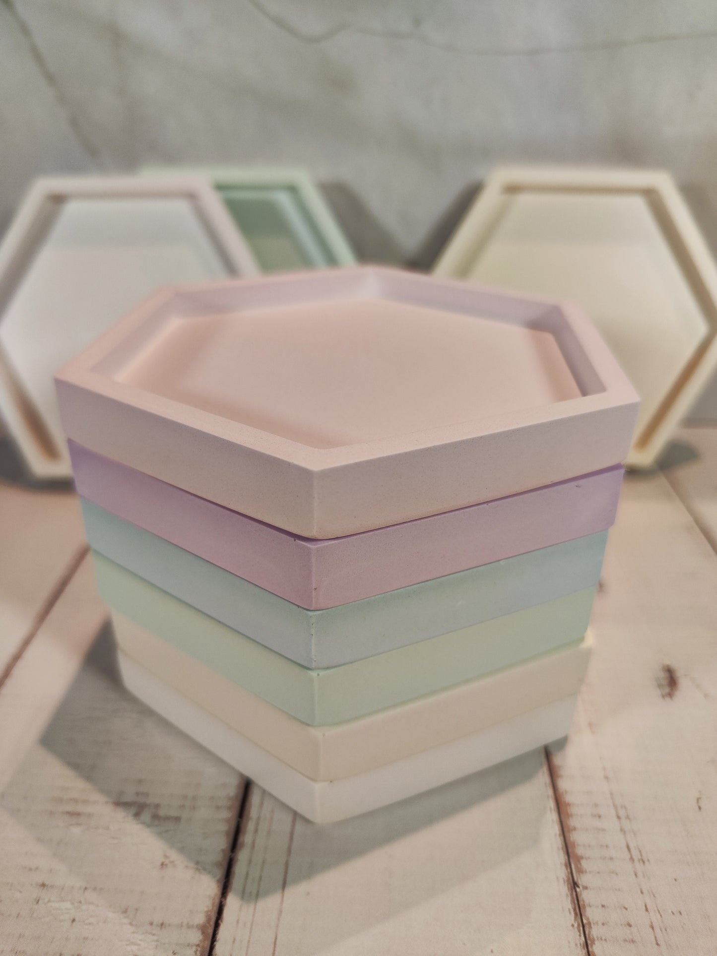 Pastel Hexagon Tray / Coaster