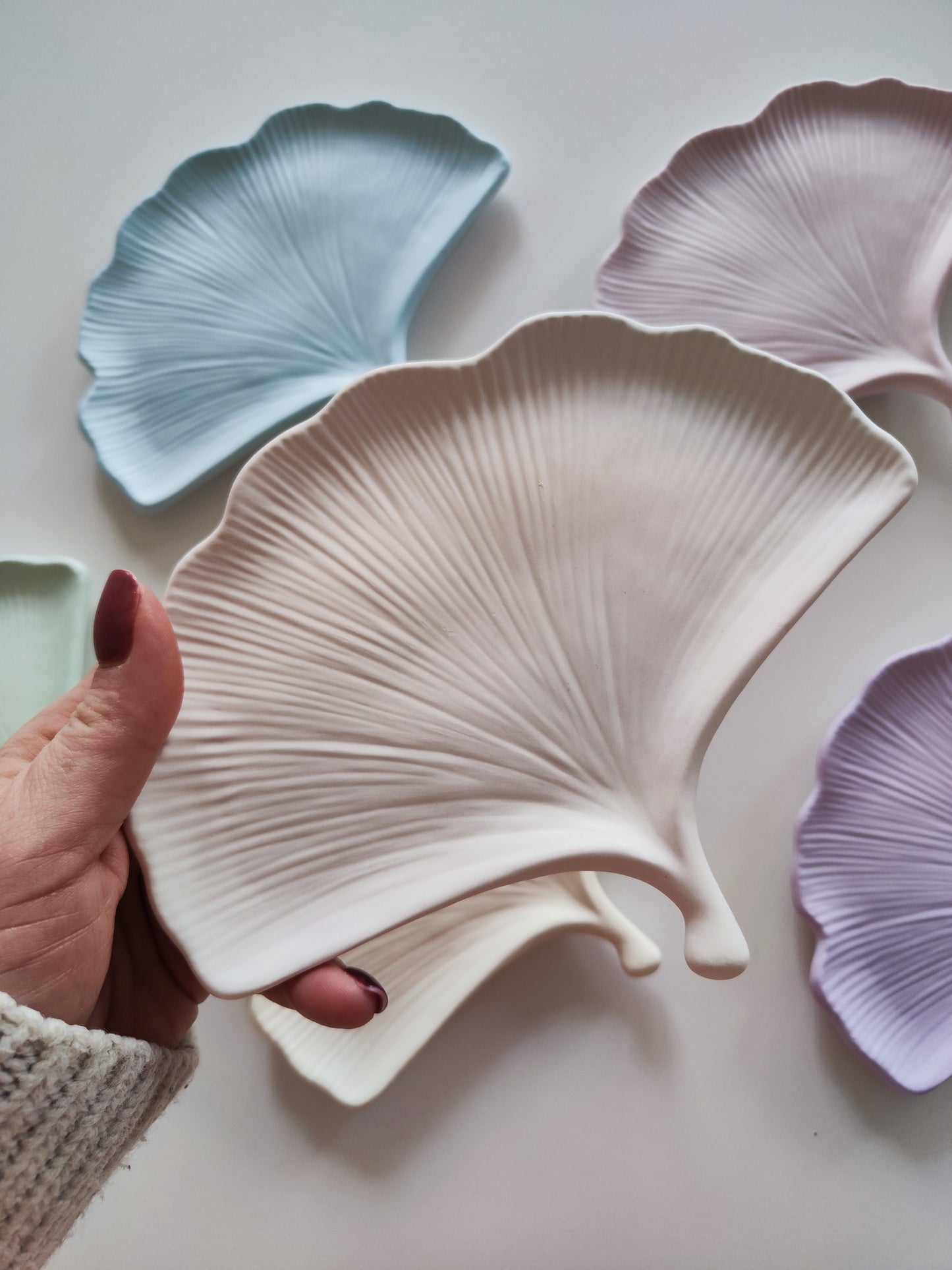 Pastel Gingko Leaf Trinket Tray